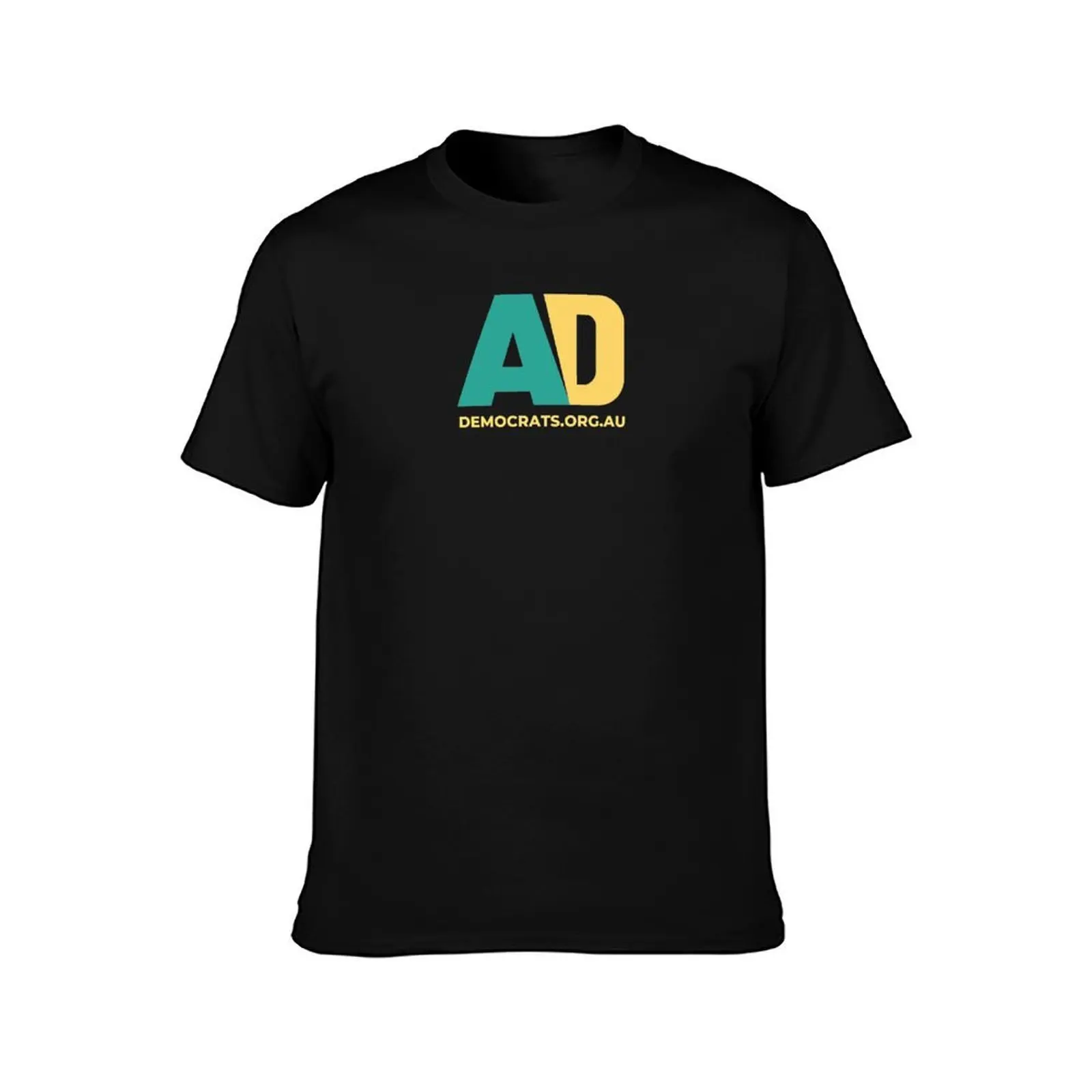 AD Logo URL Back T-Shirt, Summer Casual Cotton Tee, Oversized Streetwear Tops, Vintage Graphic Print, Loose Fit Short Sleeve