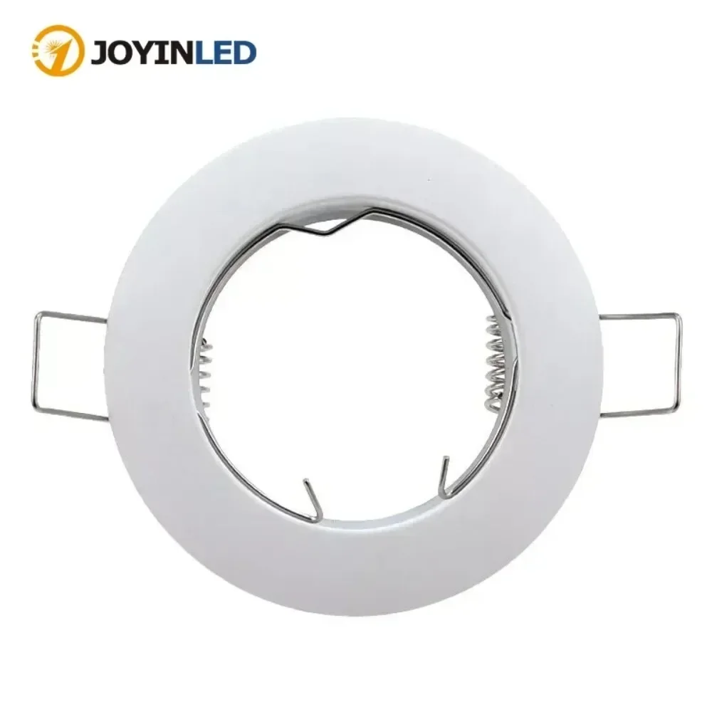 JOYINLED Aluminum Recessed Spotlight Frame 55mm Cutout Downlight Trim Ceiling Lamp Cup Holder Bracket Fixture 10PCS