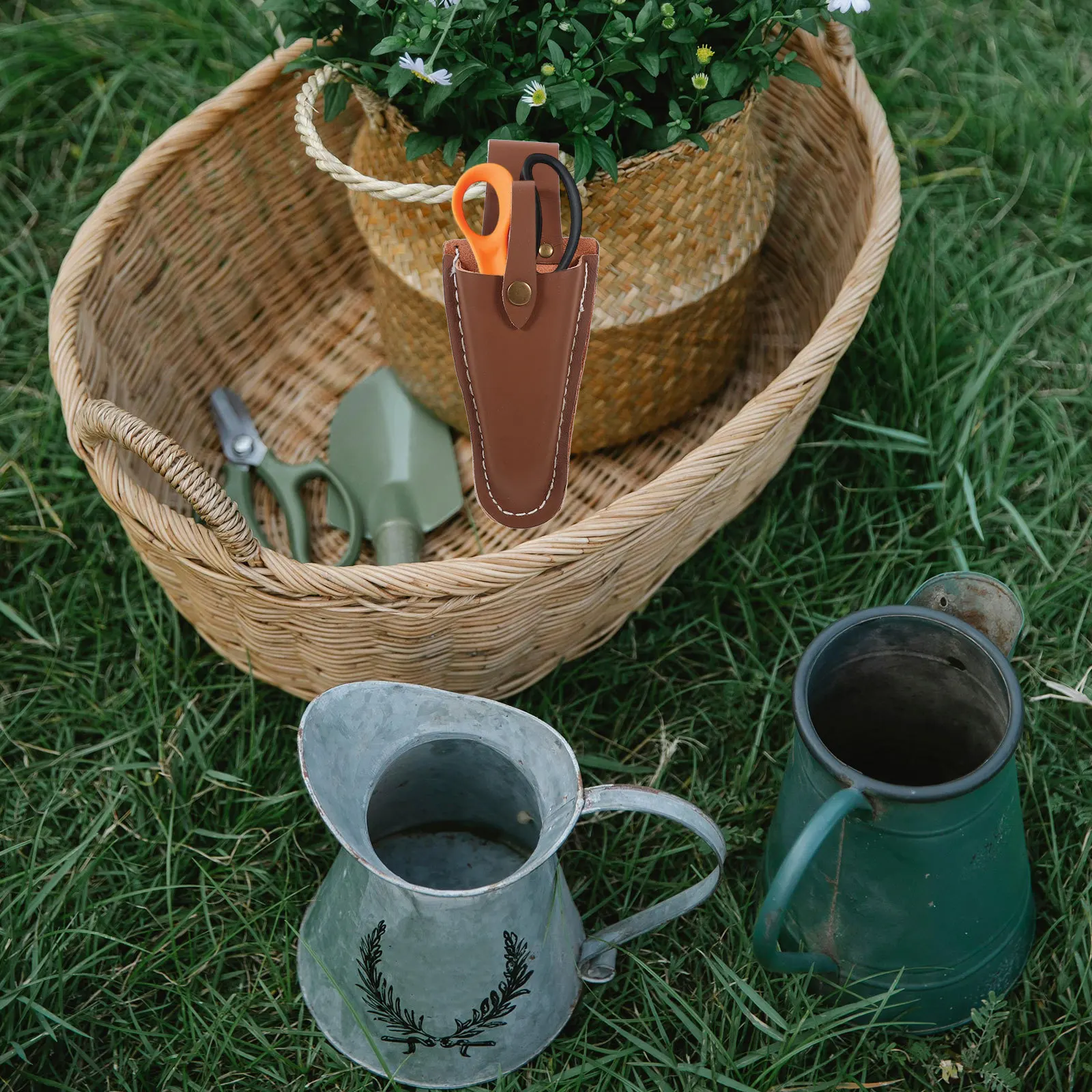 

Case For Garden Scissors Durable Pruning Scissor Bag Rivet Design Tool Pouch Outdoor Use Pruning Shear Bag