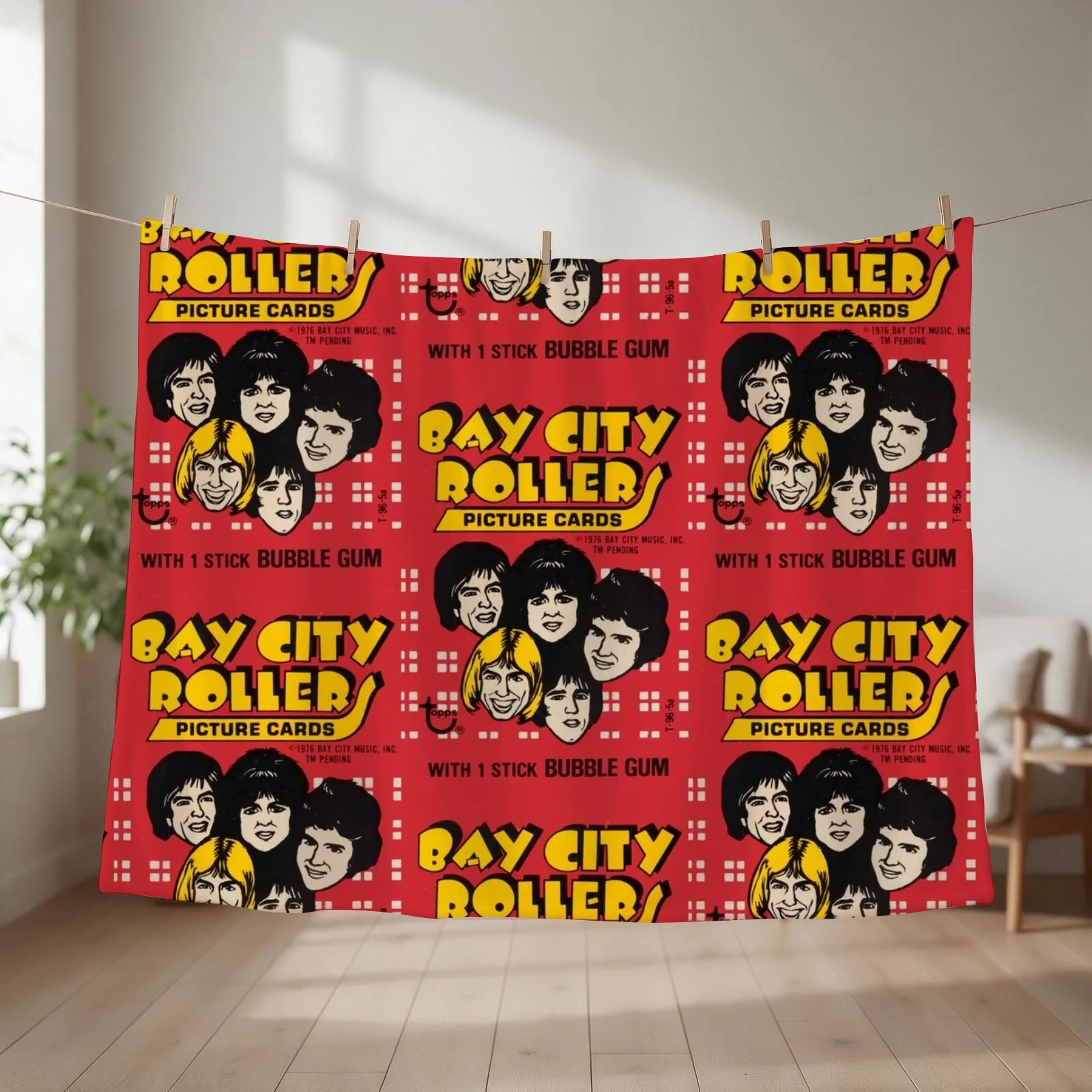 Bay City Rollers - S-A-T-U-R-D-A-Y NIGHT !! Throw Blanket couch cozy soft plush fuzzy picnic outdoor blanket