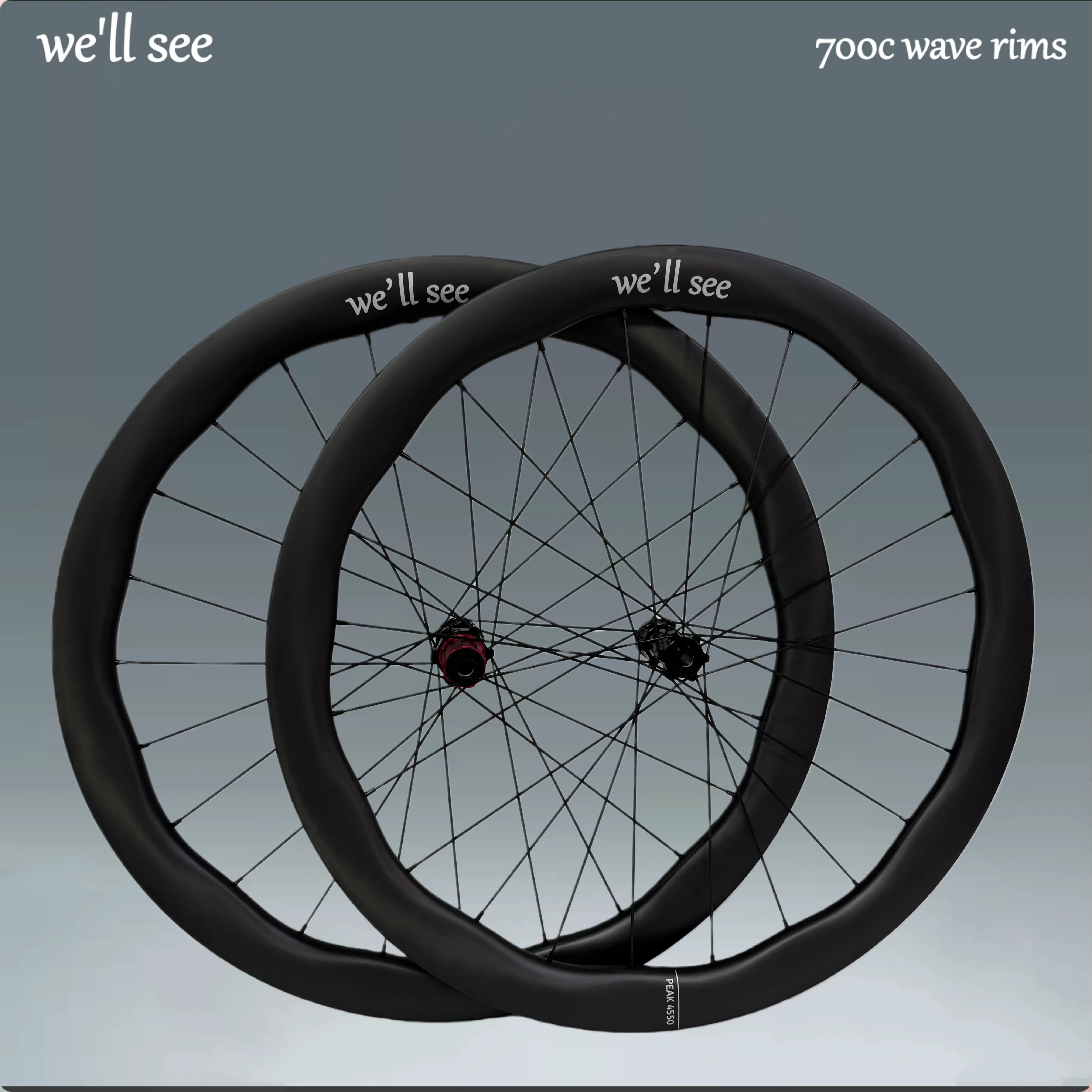 

Ultralight Carbon Fiber Wave Carbon Wheel 700C WAKE 6560 Road Wheel Disc Brake PEAK 4550 Bicycle Wheelset