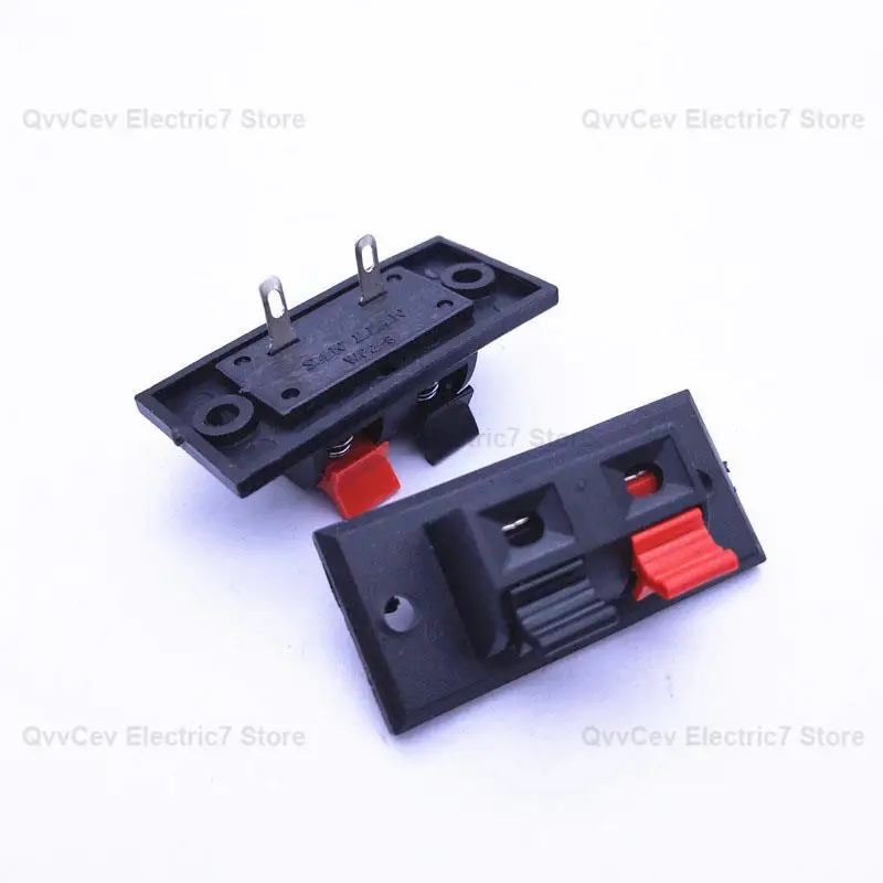 Terminais de áudio Speaker Clips Breadboard, Terminal Conector, Push In Jack, Spring Load, 2P, 4P, W28, 2pcs por lote