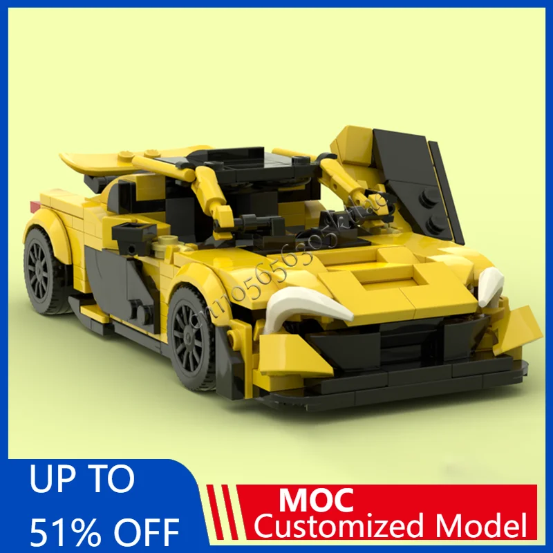 

368 PCS Moc Technology Racing Yellow Supercar Model Building Blocks Speed Vehicle Bricks Toys Kids Adult Special Christmas Gift