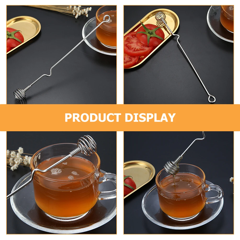 

4pcs Stainless Steel Stirring Rods Honey Mixing Spoons Bee Spoons Coffee Scoops Blender Tools Kitchen Gadgets Food Grade