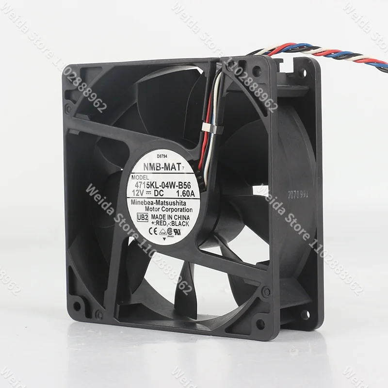 cooling fan New NMB DC 12V 1.60A AC EC 12038 120X120X38MM 12CM 4-wire Violent high air volume chassis 4715KL-04W-B56