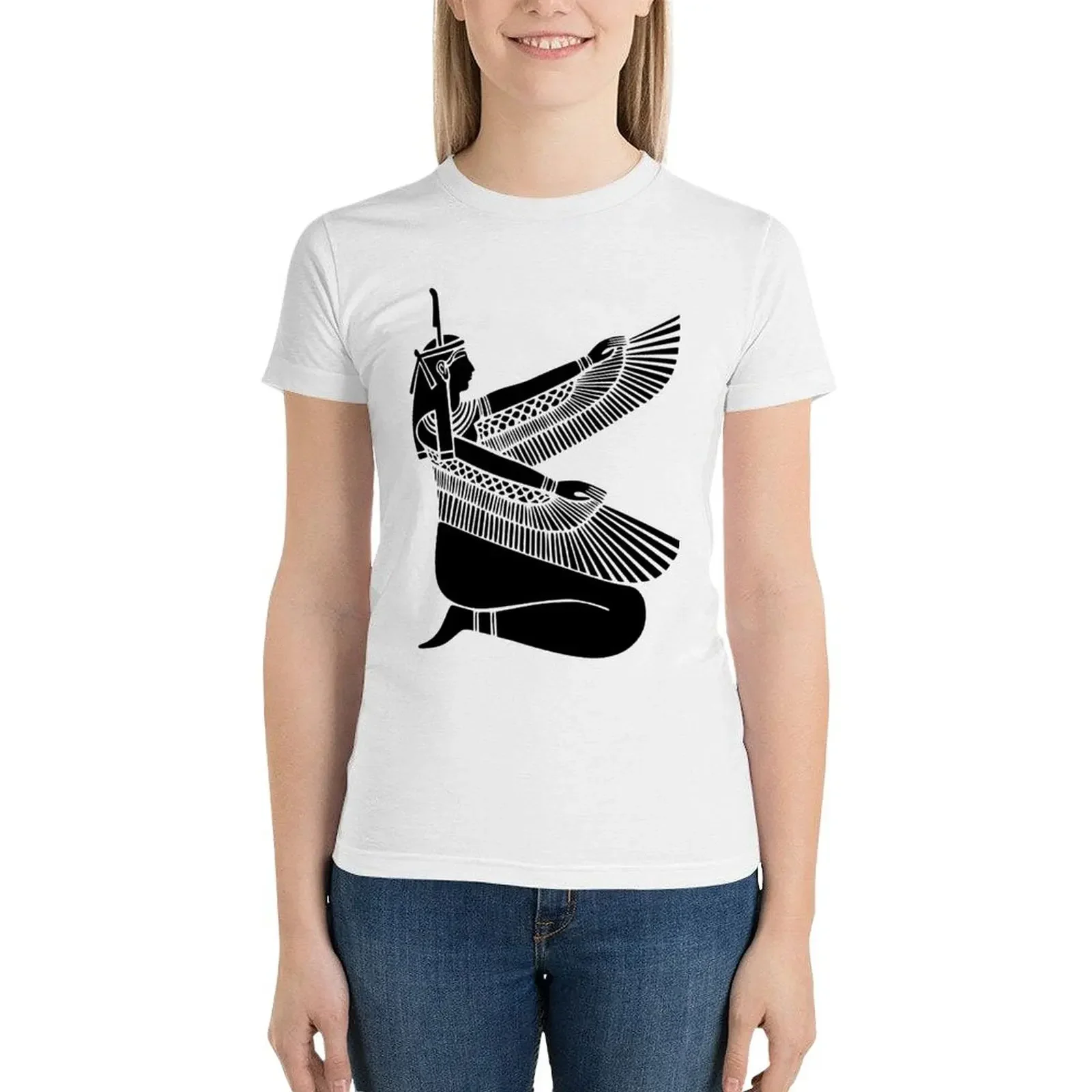 Egyptische Godin Isis T-Shirt Esthetische Kleding Koreaanse Mode Tees Dameskleding