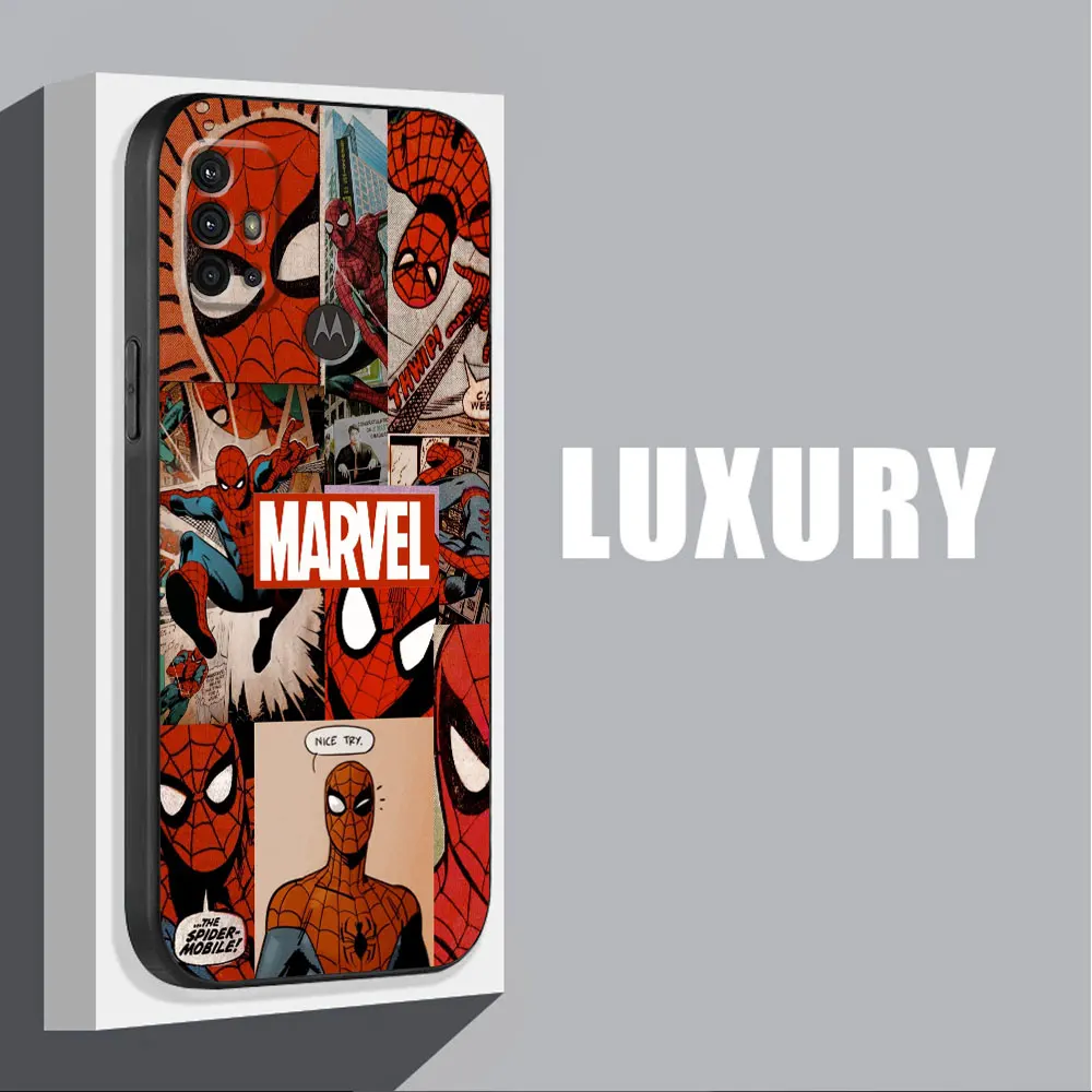 Cover Marvel Spiderman Art Cool Phone Case for Motorola Moto G60 G60s G51 G30 G22 G71 G50 G31 G200 5G G53 G73 G32 G52 G72