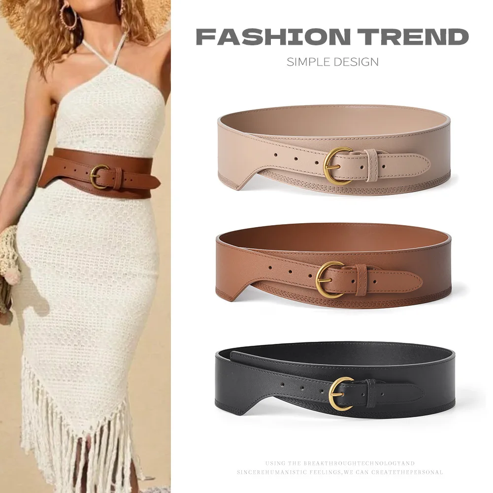 

Vintage waist belt for women, decorative, matches sweaters and windbreakers, cinches the waist, outerwear corset-style wide belt