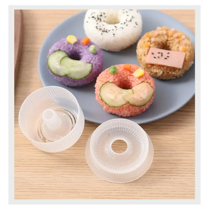 School season Donut Round Rice Ball Mold Non-Stick Sushi Maker DIY Easy Rice Ball Press Mold Children's Baby Bento Set Kitchen