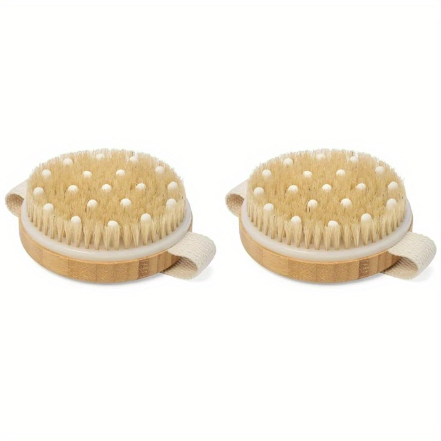 Eco-Friendly Dry Body Brush with Natural Bristles - Exfoliating Body Scrubber for Lymphatic Drainage, Skin Smoothing & Circulati