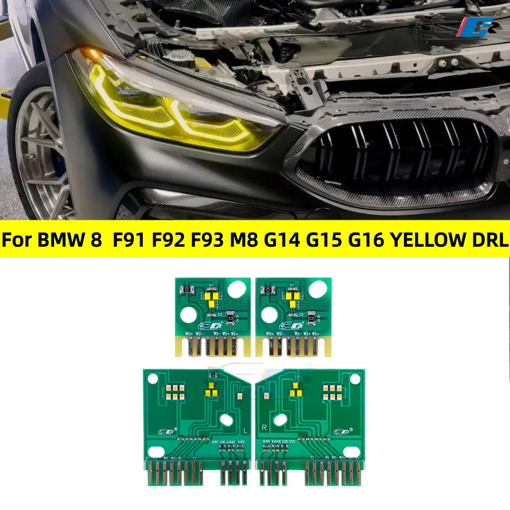 

Yellow Angel Eye DRL LED Boards For BMW 8 series F91 F92 F93 M8 G14 G15 G16 Daytime Running Lights 63119498647 63119498649