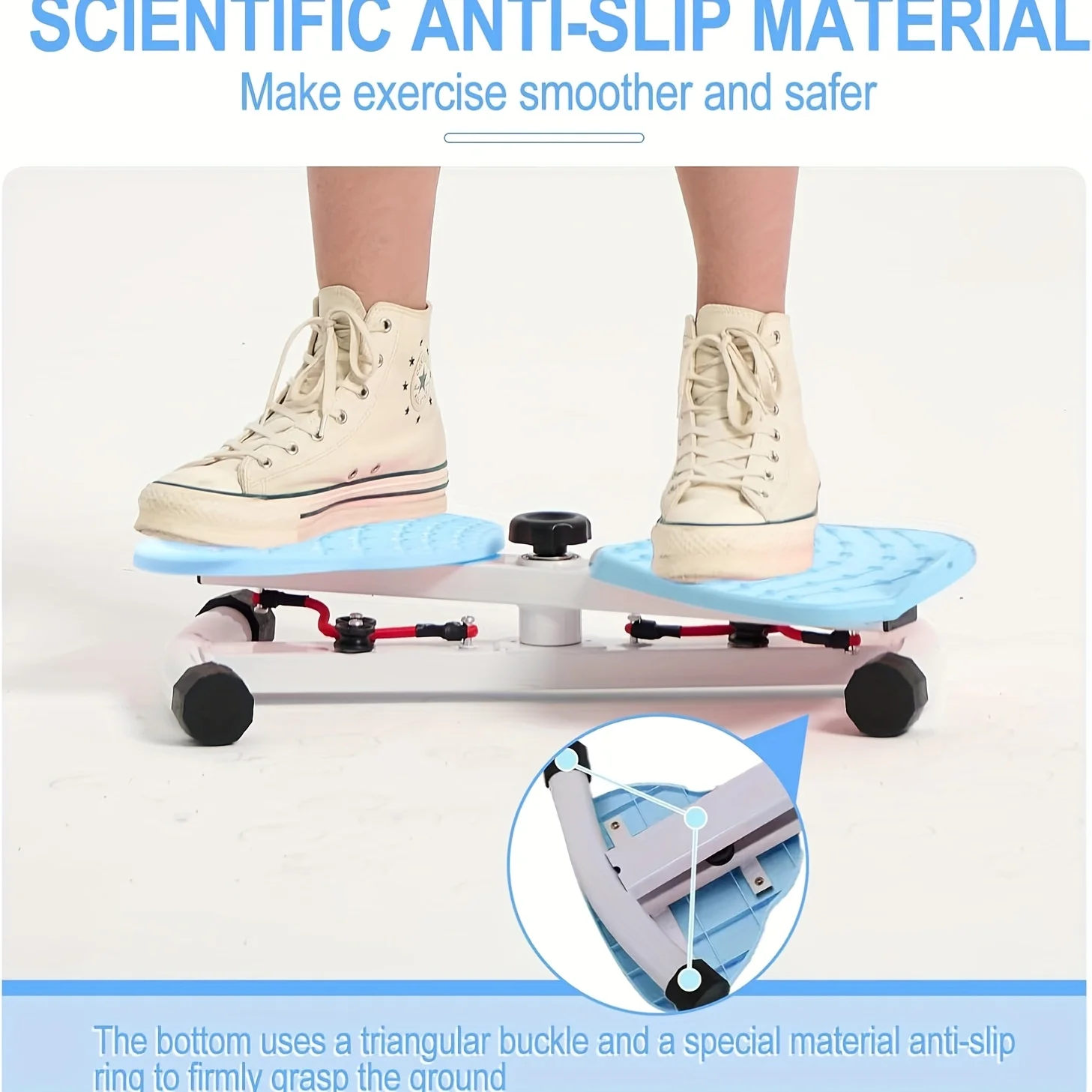 لوحة خصر ملتوية، آلة تويستر خصر مقاس 20.87 بوصة مع حبال 2 × 30 بوصة، سعة 300 رطل للياقة البدنية للرجال والنساء