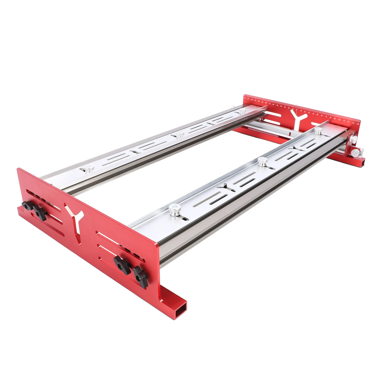 Woodworking Router Sliding Plate Aluminum Alloy Router Milling Groove Bracket for Flatten and Finish Plywood
