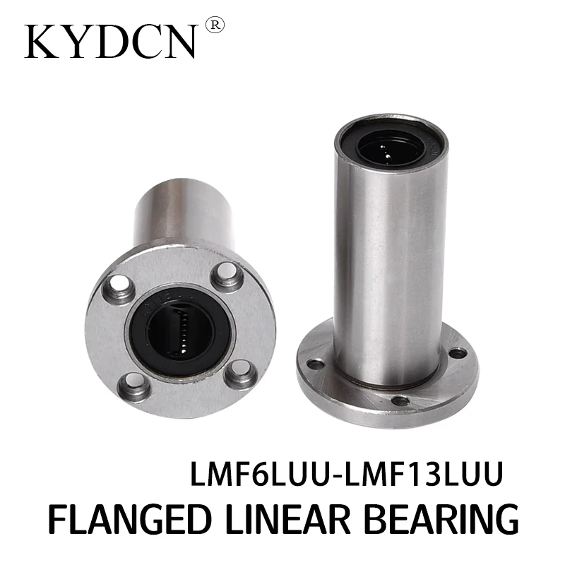 

For CNC 3D printer 10pcs/lot LMF6LUU LMF8LUU LMF10LUU LMF12LUU LMF13LUU Long Type Round Flange Linear Bushing