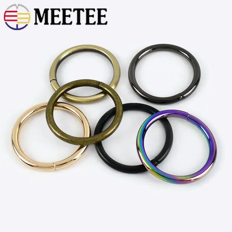 10Pcs Metal O Ring Buckles for Bag Strap Dog Collar Webbing Belt Buckle Clasp Handbag Chain Loops DIY Leather Craft Accessories