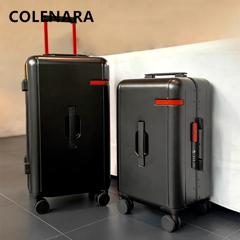 

Женский чемодан COLENARA, 20 дюймов, 24 дюйма, 26 дюймов, чемодан на колесиках из АБС-пластика + ПК, женский ящик для пароля, мужская ручная кладь, дорожный чемодан