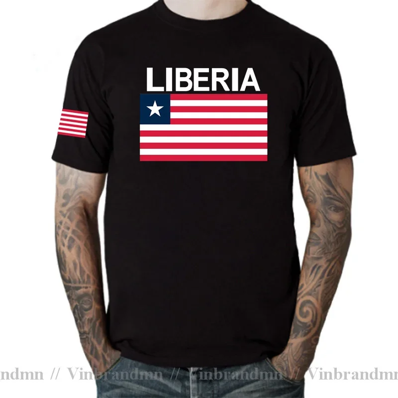 Liberia Liberian t shirt fashion 2023 jersey nation team 100% cotton t-shirt gyms clothing tees sporting tshirt LR LBR summer 02