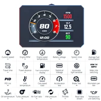 Medidor Digital inteligente OBDII P16, tablero frontal, pantalla de kilometraje Total, velocímetro Digital, temperatura del agua de voltios HUD múltiples