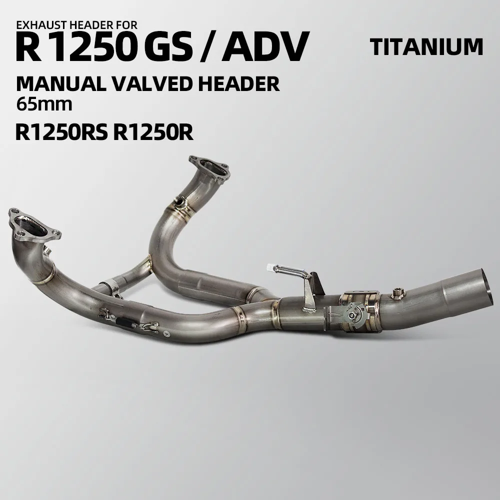 

Титановая выхлопная трубка мотоцикла 65 мм, совместимый оригинальный глушитель с ручным клапаном для BMW R1250R R1250RS R1250GS