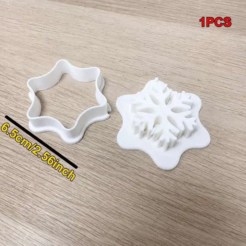 Snowflake Shape Cookie Pottery Cutter Mold Baking Dough Press Mould DIY Craft Baking Decorating Tool Supply