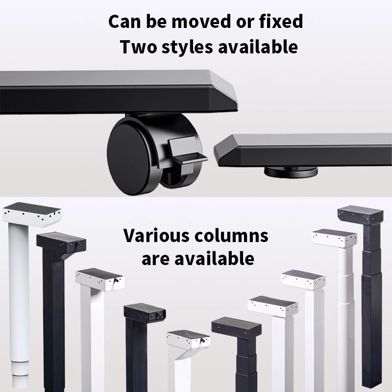 Escritorio eléctrico autoajustable de 3 etapas de lujo, asiento de pie con doble Motor, elevación, capacidad de carga de 120kg, velocidad de 35 mm/s, edificio de oficinas