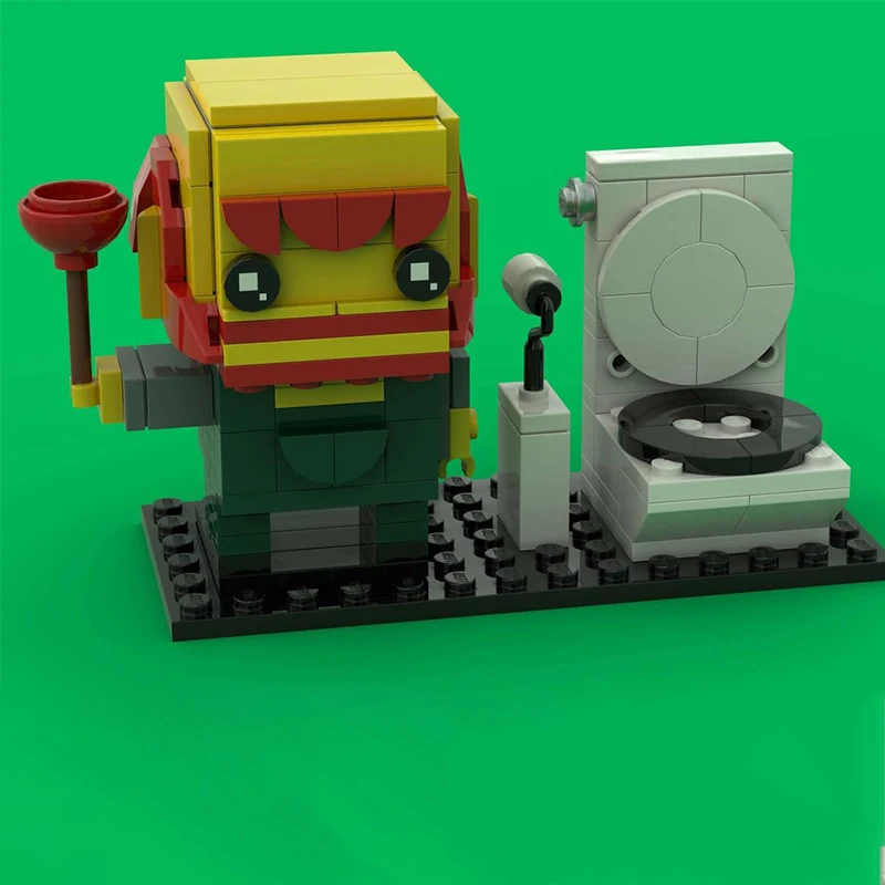 138pcs MOC Groundskeeper Willie The Simpsons Brickheadz Model Building Blocks Construction Toys Christmas Gift Idea DIY Creative