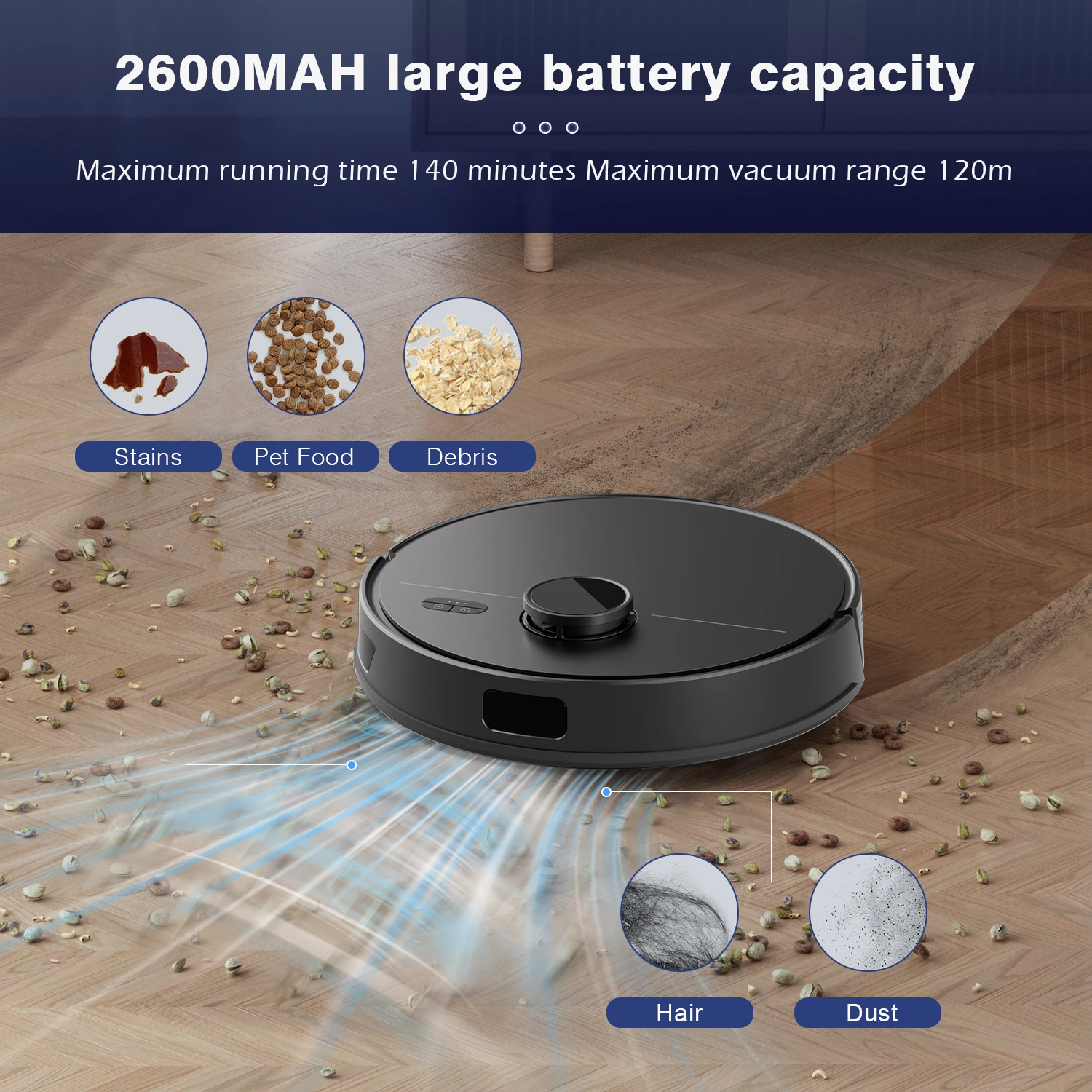 ZCWA M30/M30+ Robot Vacuum Cleaner with Auto-empty Dock, 6000PA Suction, Multi-Floor Maping, Customized Wet Dry Room Cleaning