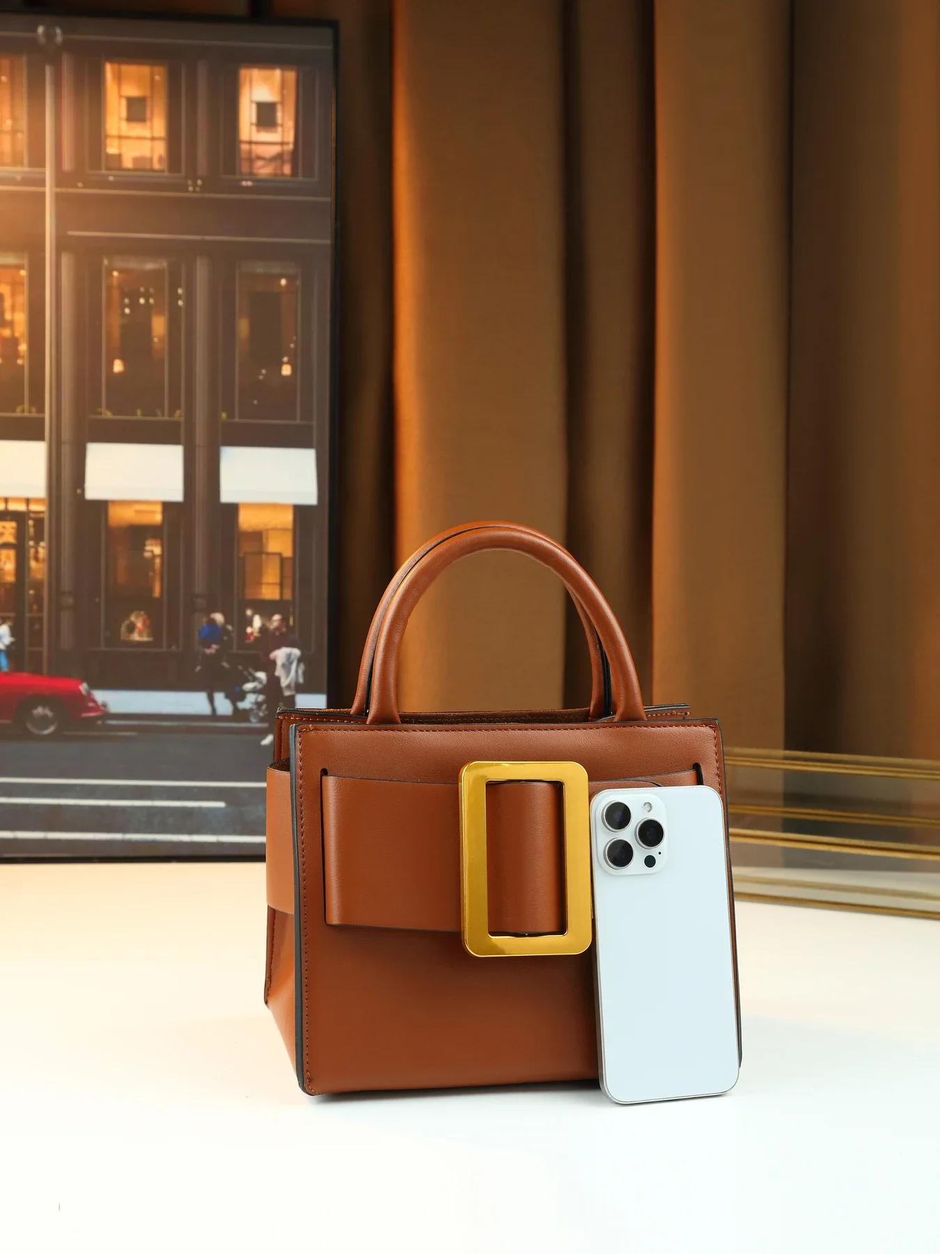 Retro Hong Kong style small sq - Luxury Bags Hong Kong 리뷰 및 가격
