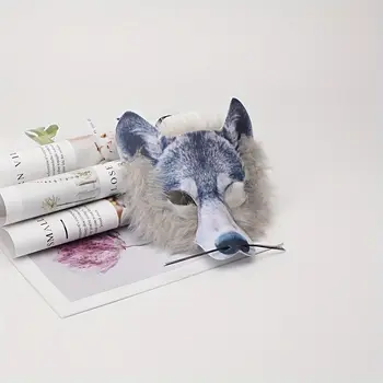 1個動物狼面具,適合所有人,可用於萬聖節派對聚會 8 最佳銷售 萬聖節面具 - №1