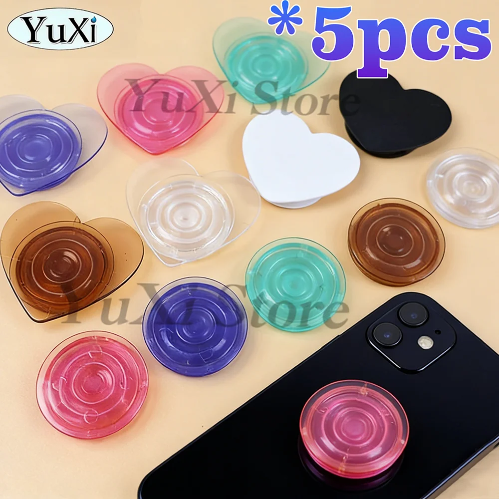 5Pcs Transparent Expandable Phone Stand DIY Lazy Retractable Colorful Holder Support for Mobile Phone Universal Clear Stand Hold