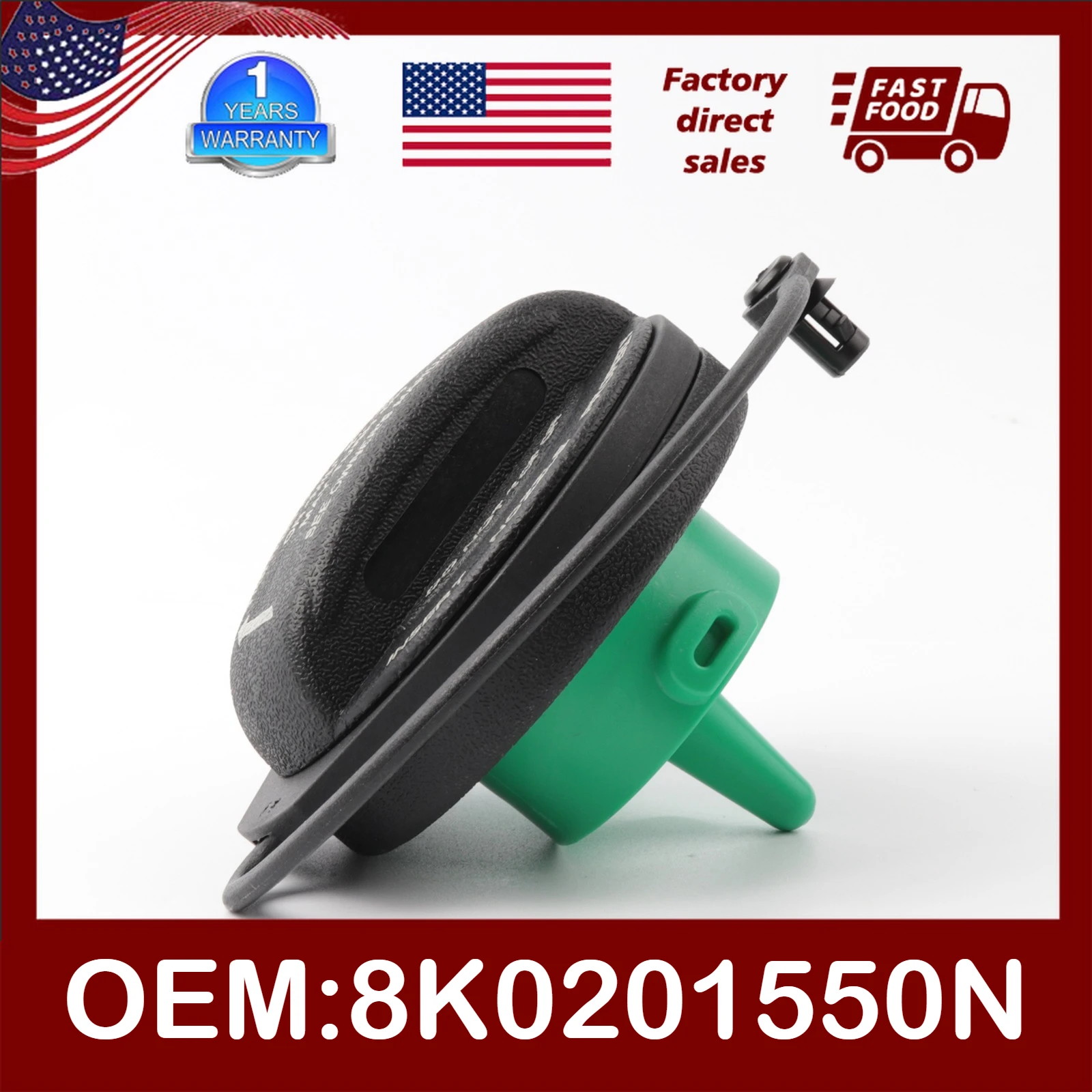 

Крышка заливной горловины топливного бака 8K0201550N, совместимая с Audi A4 2009–2016 A5 2010–2014 Volkswagen CC 2009–2017 Tiguan 2009–2020