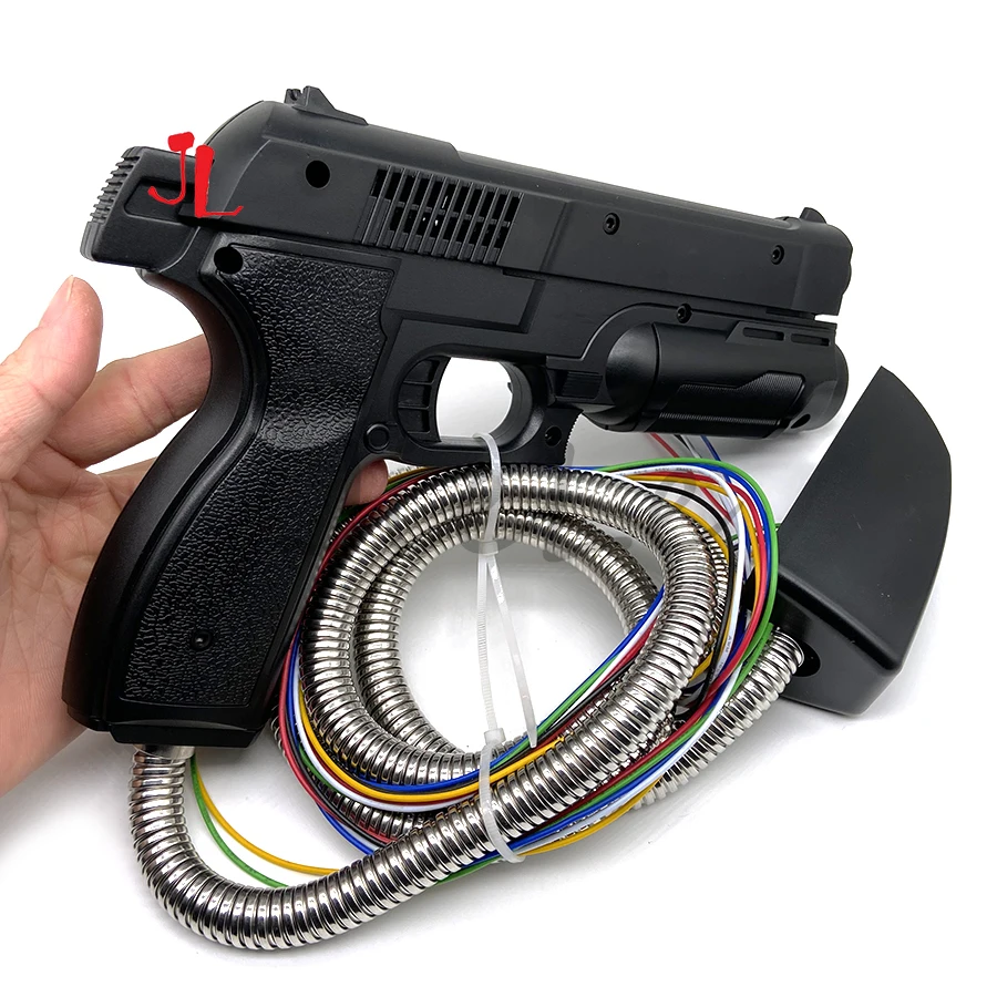 

Time Crisis 4 Light Gun with Shock Whole Cable Built-in Electromagnet for Arcade Amusement Shooting Game Machine Simulator Parts