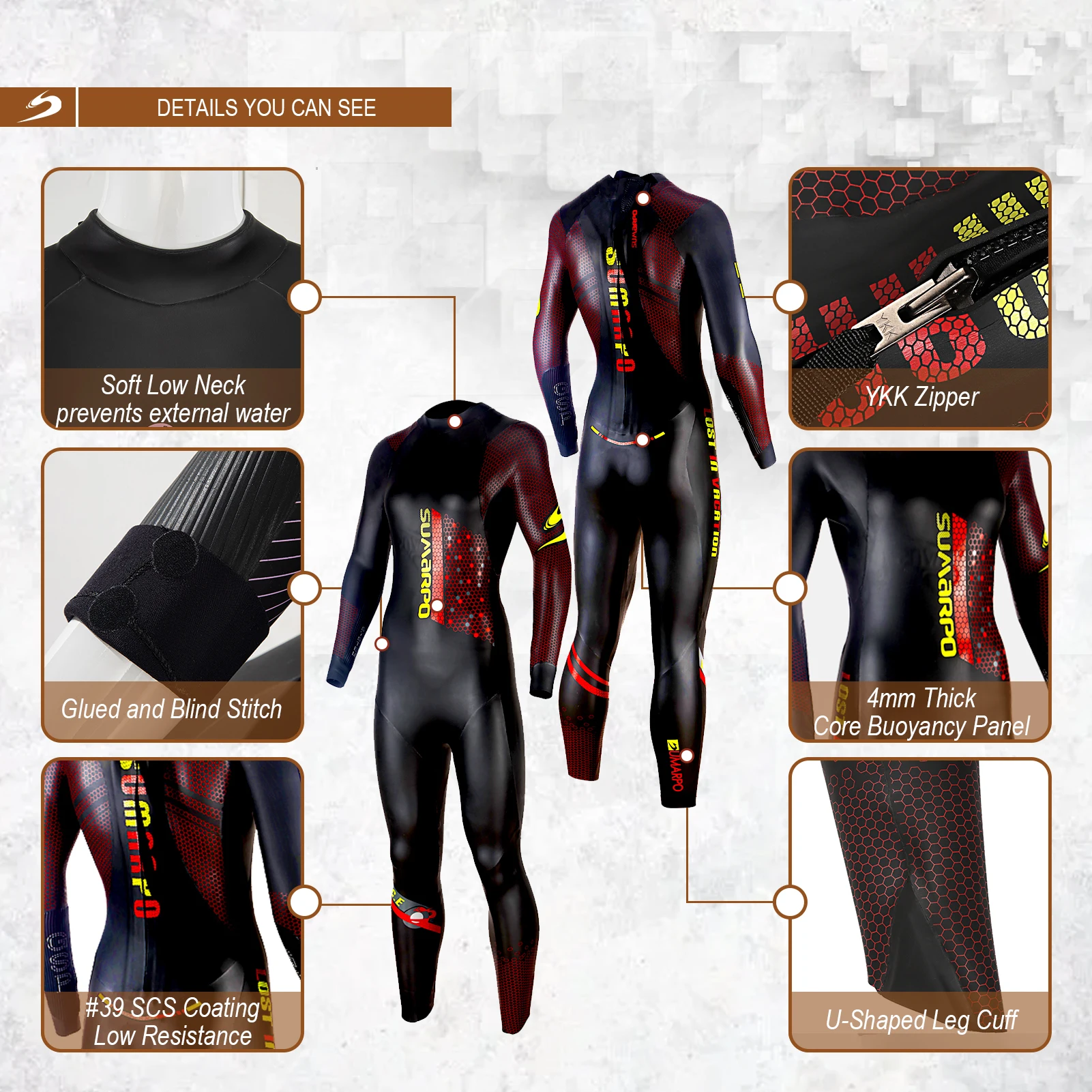 SUMARPO Triatlon wetsuits számára Nők Számítódik, 4/2mm yamamoto Neoprén számára nyitva vize Úszás, fina Tudomásul szolgál