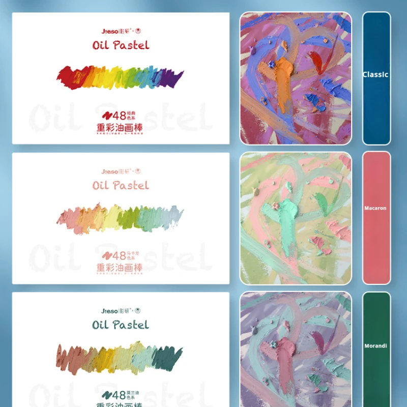 Imagem -06 - Conjunto Pastel a Óleo Super Macio para Crianças Pintura Faça Você Mesmo Lápis de Cera Pesados para Crianças Suprimentos de Desenho Suave Macaron Suave 24 Cores 36 Cores 48 Cores