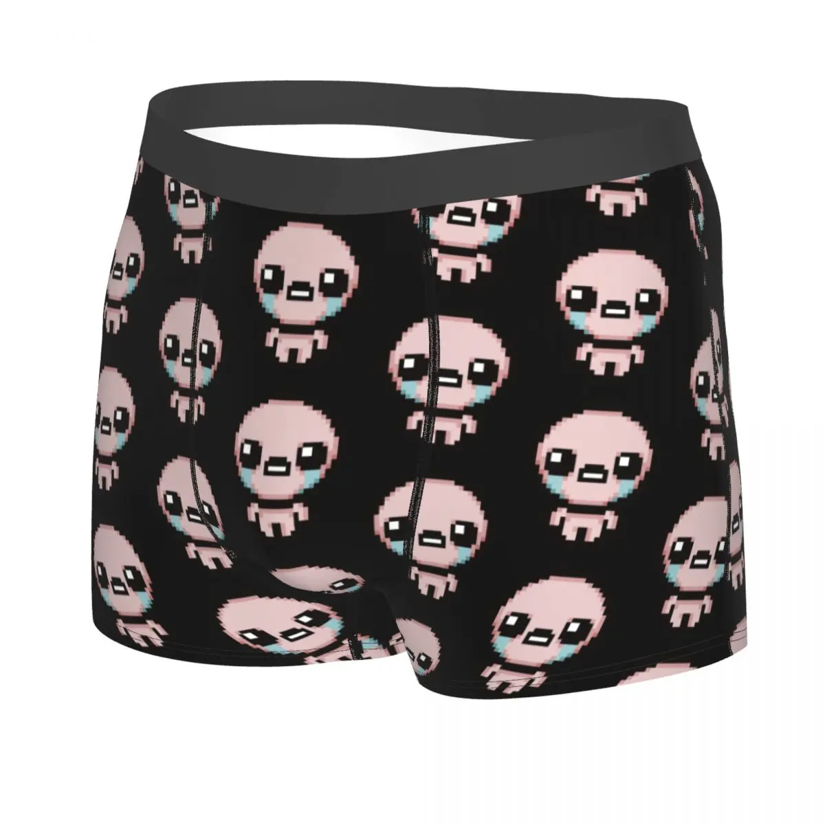 Ropa interior Sexy con estampado personalizado para hombre, Bóxer corto, bragas suaves, The Binding Of Isaac Pixel