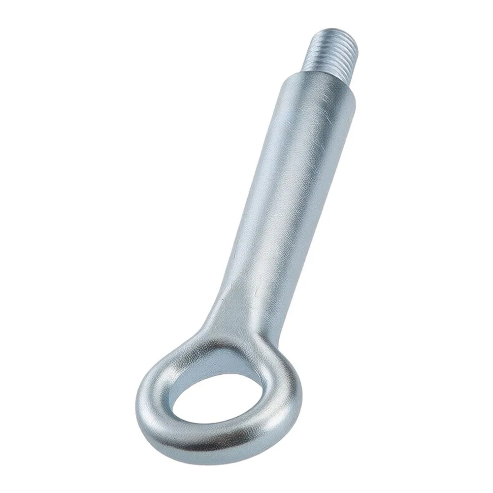 For Track Use Front Tow Hook Towing Eye Bolt Silver Metal Construction Wear Resistant Non Deformation Silver Finish