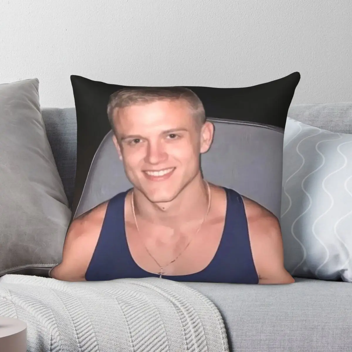 Joe Bartolozzi Meme Square Pillowcase Polyester Linen Velvet Pattern Zip Decorative Pillow Case Home Cushion Cover 18