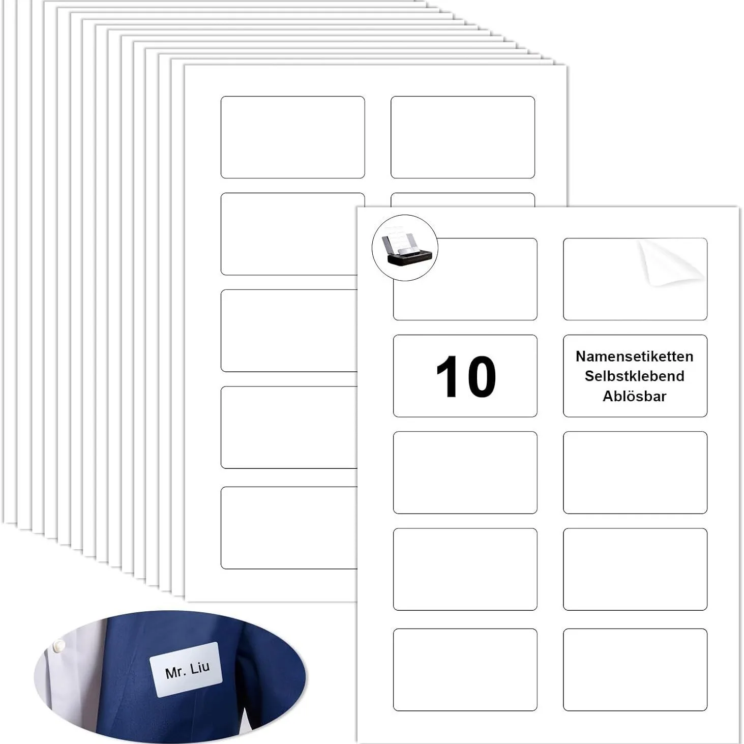

20/80 Sheets A4 Sticky Note Paper Handwriting & Printing, Pritable Sticker Paper for Office, School, Home Organization