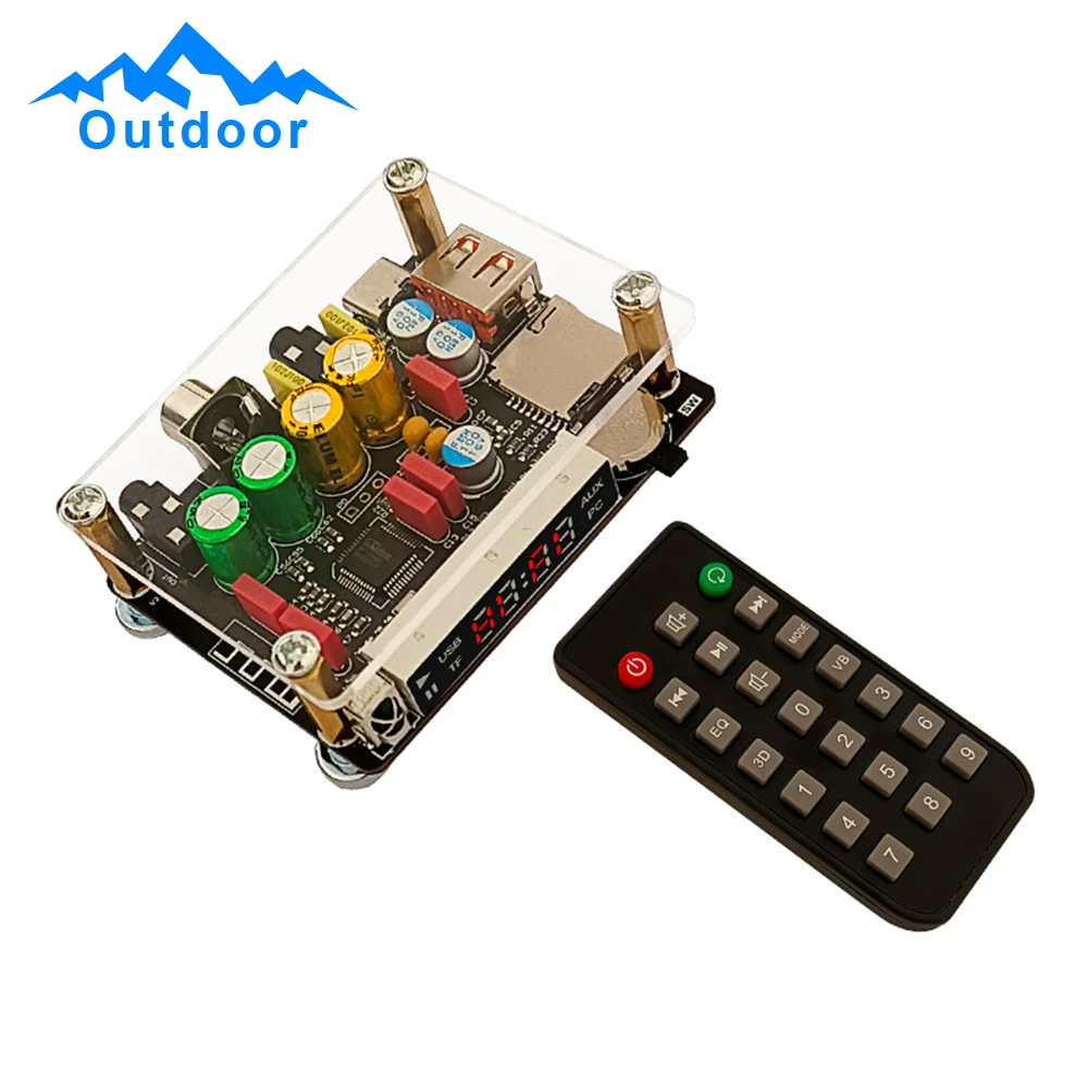 ZK-DAM-K1 DC5V DSP Tuning Preamp Bt Decoder Board Non-Destructive Fever U Disk Coaxial Sound Card TF Decoding Board TYPE-C