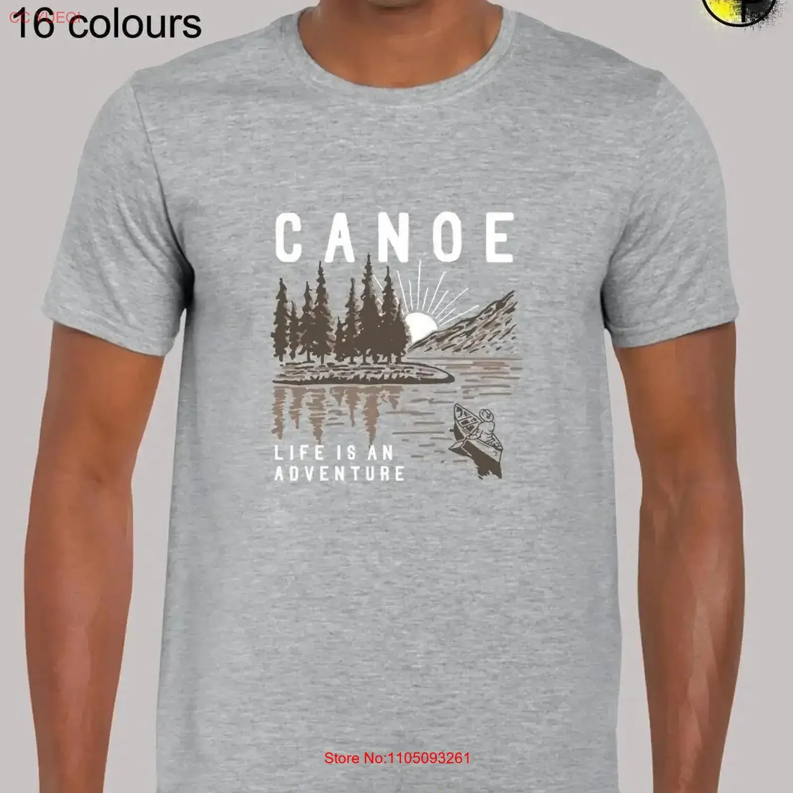 Camiseta unisex de la vida en canoa es una aventura para hombre, broma divertida, novedad, eslogan, gran caminata al aire libre, senderismo, kayak en la naturaleza