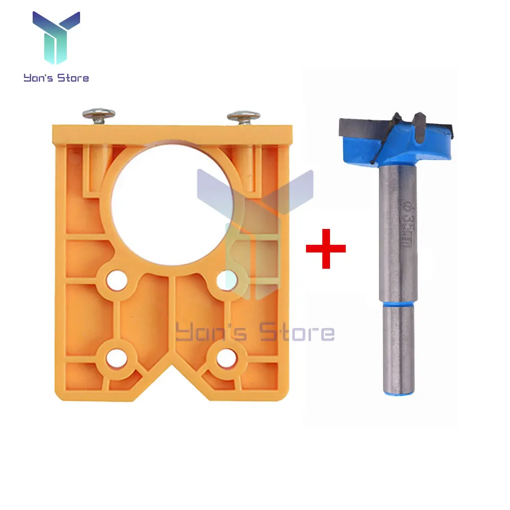 35mm Hinge Hole Jig Drill Guide Set DIY Woodworking Door Hole Opener Concealed Hinges Guide Door Saw Cabinet Accessories Tool