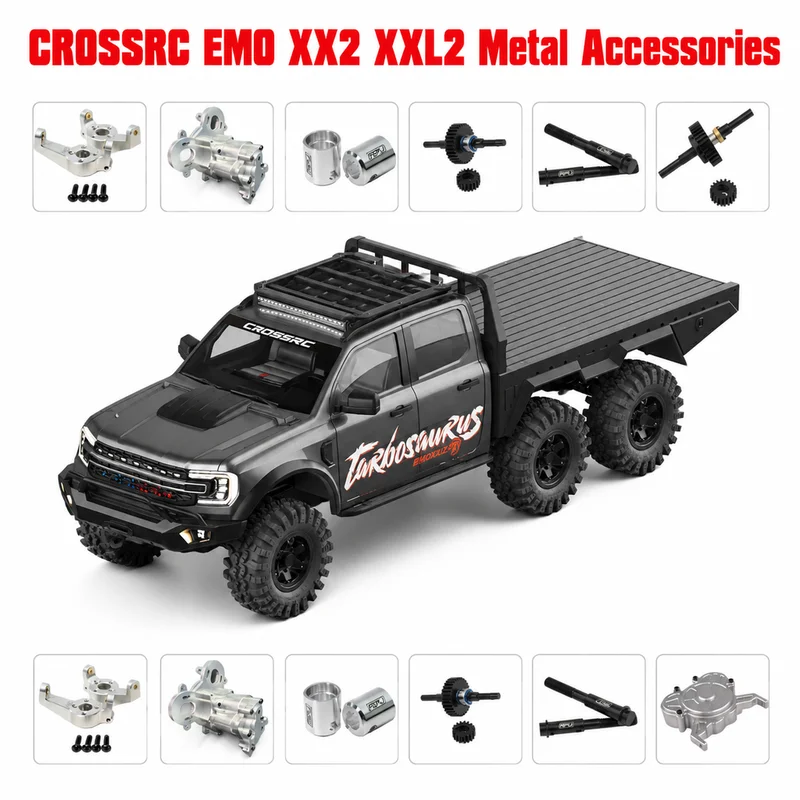 Crossrc Emoxx2 Xxl2 Upgraded Metal Accessories 7075 C-Seat Metal Wave Box Output Shaft Side Shaft Front Cover