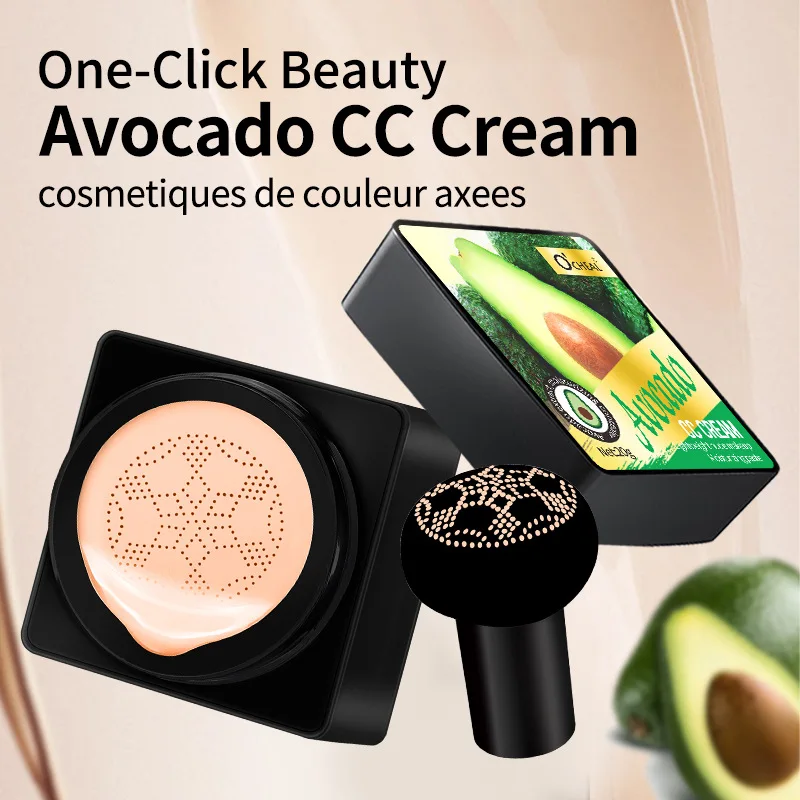 

Air Cushion CC Cream Mushroom Head Foundation Moisturizing Long Lasting Face Comestics Natural Brighten Face Base Tone Make Up