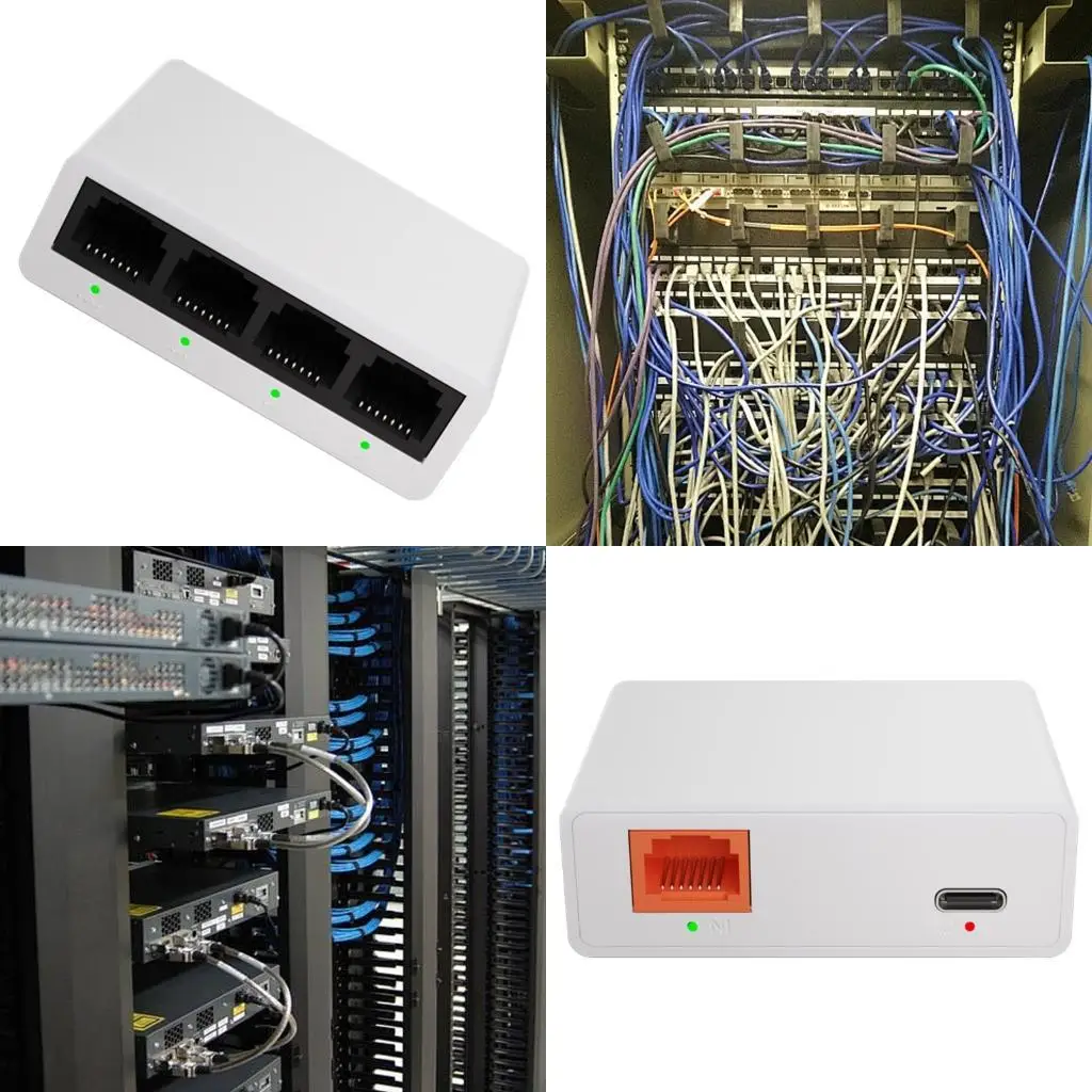 

652F Transportable 10/100Mbps Fast Ethernet Change 4 Port Net Center Dense Outlet Play Stable Connection for PC Access