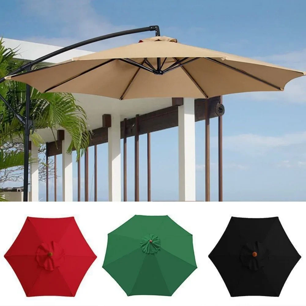 

6 Ribs/8 Ribs Parasol Replacement Cover Outdoor Garden Patio Umbrella Surface Replacement Cloth Rainproof Sunshade Cloth