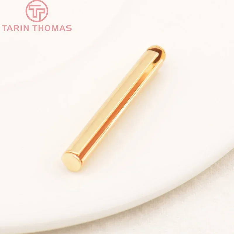 (2980)12 Uds. Conector de tubo de pulsera de latón de Color dorado de 32x4MM 20x4MM 24K accesorios para hacer joyería DIY de alta calidad