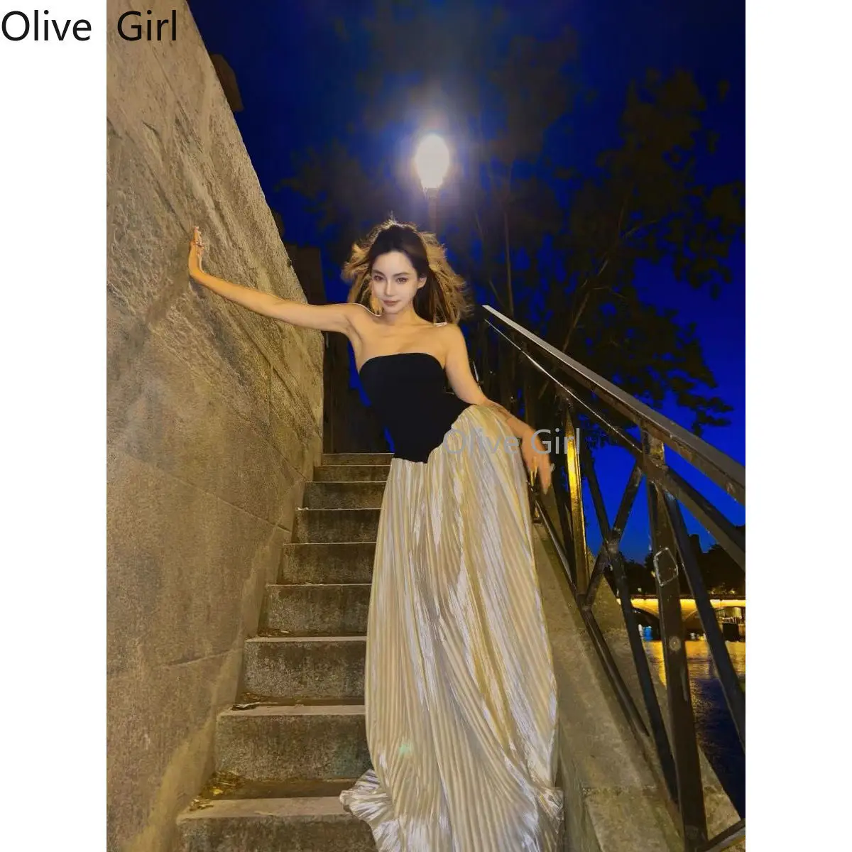 หนึ่งไหล่เซ็กซี่ชุดผู้หญิง Beach Party ฤดูใบไม้ผลิฤดูร้อนหรูหราชุดกระโปรงยาวสําหรับสตรี