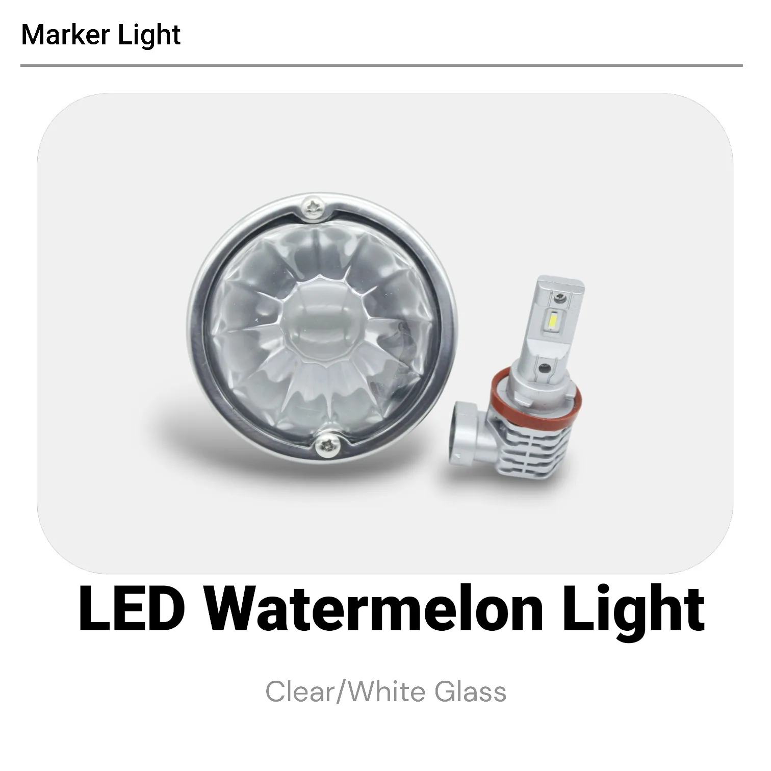 

High Power LED Watermelon Lights for Heavy Duty Light Clear White Real Glass