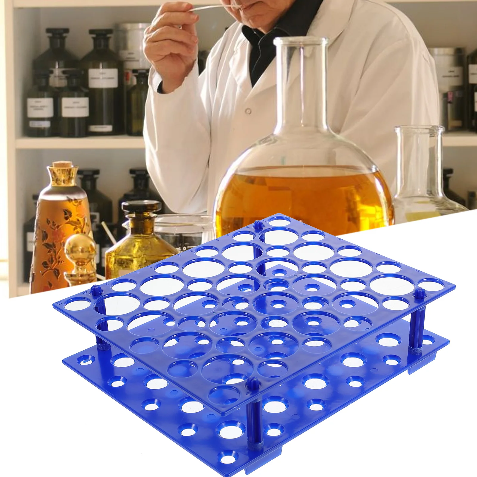 

1pc Tube Rack Holder for 15ml 50ml Tubes Laboratory Thickened Material Test Tube Assembly Racks