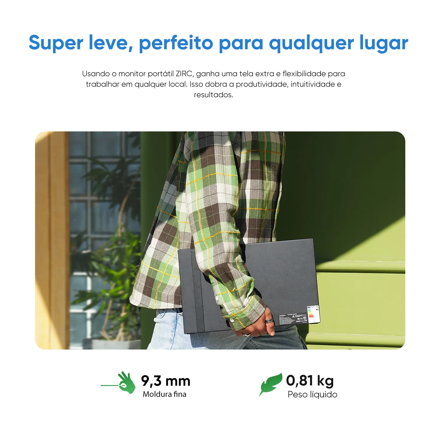 [produto no brasil] ARZOPA 16 polegadas 2K Monitor Portátil 16:10 Tela IPS com tipo-c mini hdmi Segundo Display para MAC/Laptop/PC/Xbox/PS4/5/Switch,Z